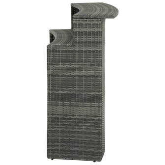 Tuinbartafel 120x55x110 cm poly rattan grijs 4