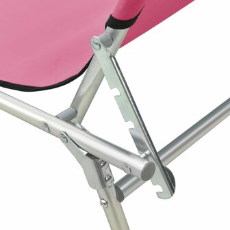 Ligbed met luifel inklapbaar staal magenta 6