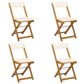 Bistrostoelen voor buiten 4 pcs Cr&egrave;mewit 40 x 53 x 80 cm 2
