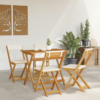 Bistrostoelen voor buiten 4 pcs Cr&egrave;mewit 40 x 53 x 80 cm 3