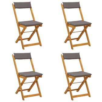 Bistrostoelen voor buiten 4 pcs Donkergrijs 40 x 53 x 80 cm 2