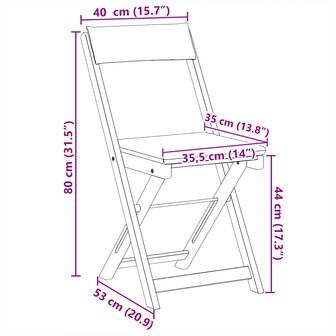 Bistrostoelen voor buiten 4 pcs Donkergrijs 40 x 53 x 80 cm 12