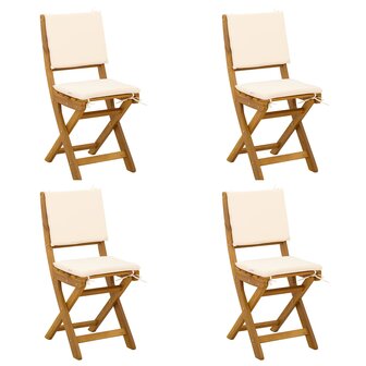 Bistrostoelen voor buiten 4 pcs Cr&egrave;mewit 38 x 46 x 85 cm 2