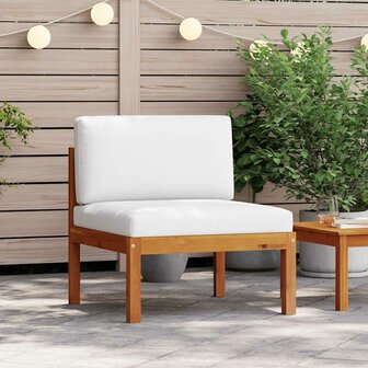 Tuinbank midden met kussens acaciahout &amp; touw 1