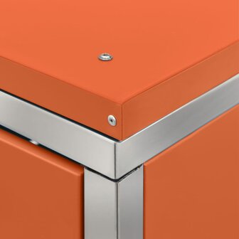 Containerberging driedubbel 207x77,5x112,5 cm roestvrij staal 10