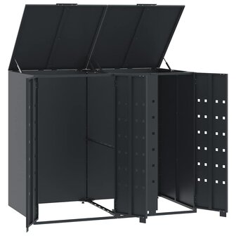 Containerberging 2 containers 138x79x117 cm staal antraciet 10