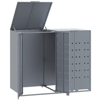 Containerberging voor 2 containers 138x79x117 cm staal grijs 2