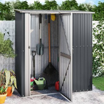 Tuinschuur 180,5x97x209,5 cm gegalvaniseerd staal antraciet 1