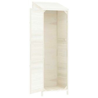 Tuinschuur 55x52x174,5 cm massief vurenhout wit 7