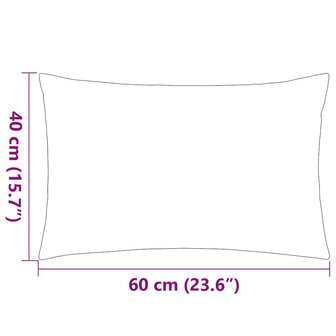 Buitenkussens 60x40 cm gestreept grijs 2 st 6