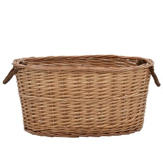 Houtmand met handvatten 56x40x28 cm natuurlijk wilgenhout 2