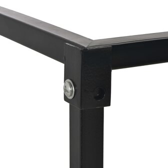 Haardhoutrek met basis 37x37x113 cm staal zwart 4