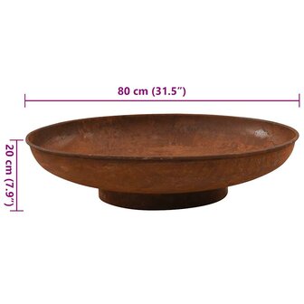 Vuurplaats 80 cm staal 5