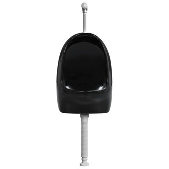 Wandurinoir met spoelklep keramiek zwart 4