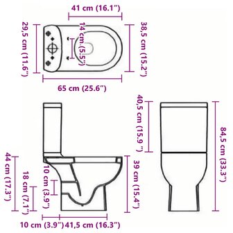 Toilet met afvoer achter keramiek zwart 10