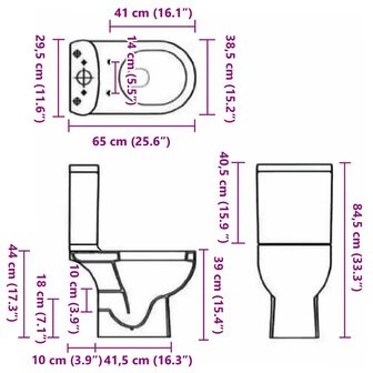 Toilet met afvoer achter keramiek wit 10