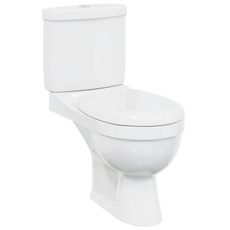 Toilet met stortbak wit 2