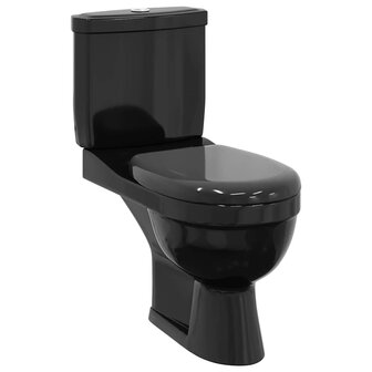 Toilet met stortbak zwart 2