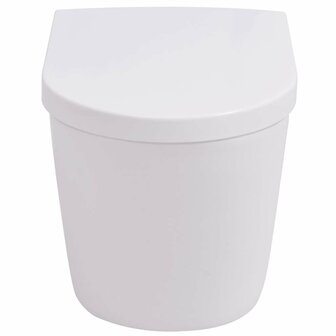 Hangend toilet met verborgen stortbak keramiek wit 6