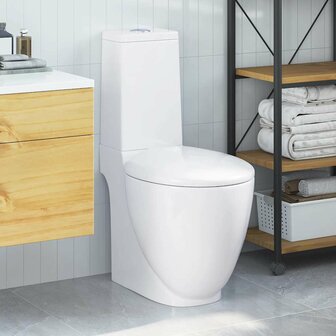 Toilet rond afvoer onder keramiek wit 1
