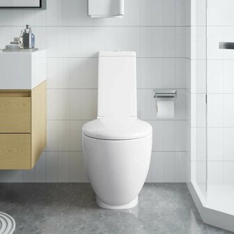 Toilet rond afvoer onder keramiek wit 3