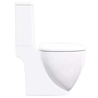 Toilet rond afvoer onder keramiek wit 5