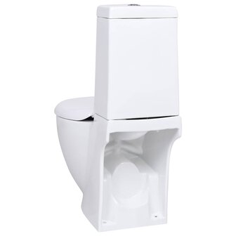 Toilet rond afvoer onder keramiek wit 6