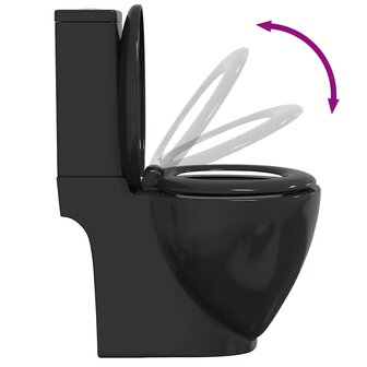 Toilet rond afvoer onder keramiek zwart 7