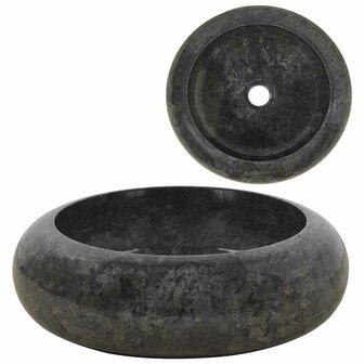Gootsteen 40x12 cm marmer zwart 1