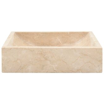 Gootsteen 45x30x12 cm marmer hoogglans cr&egrave;mekleurig 5
