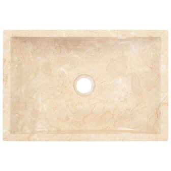 Gootsteen 45x30x12 cm marmer hoogglans cr&egrave;mekleurig 7