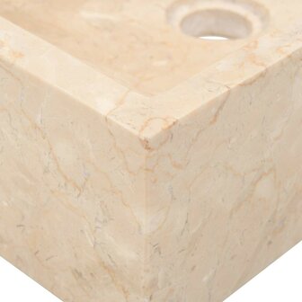 Gootsteen 45x30x12 cm marmer hoogglans cr&egrave;mekleurig 8