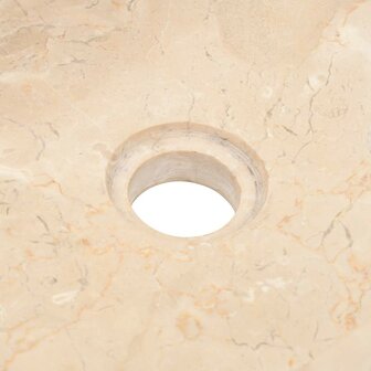 Gootsteen 45x30x12 cm marmer hoogglans cr&egrave;mekleurig 9