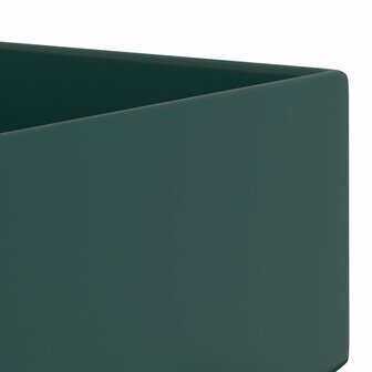 Wastafel met overloop keramiek donkergroen 6