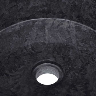 Gootsteen &Oslash;40x15 cm marmer zwart 8