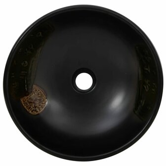 Opzetwasbak rond &Phi;41x14 cm keramiek zwart 4