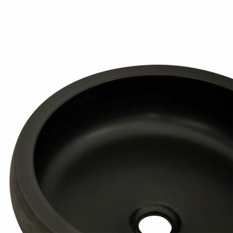 Opzetwasbak rond &Phi;41x14 cm keramiek zwart en bruin 5