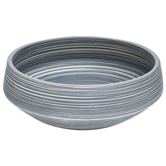 Opzetwasbak rond &Phi;41x14 cm keramiek grijs 3