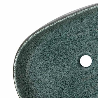 Opzetwasbak ovaal 59x40x14 cm keramiek turquoise 7
