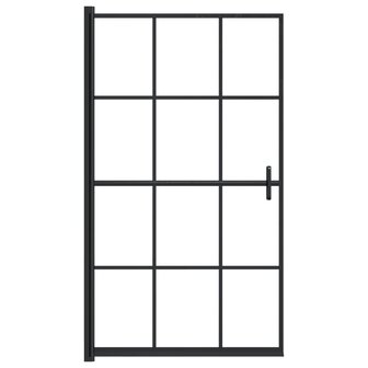 Douchewand 80x140 cm ESG zwart 3