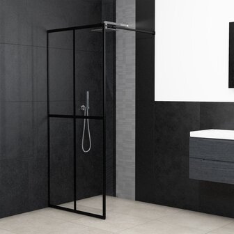 Inloopdouchewand 140x195 cm transparant gehard glas 1