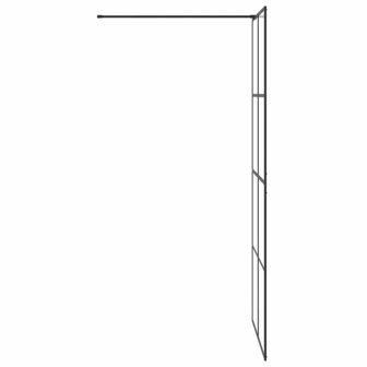 Inloopdouchewand 90x195 cm ESG-glas transparant en zwart 5