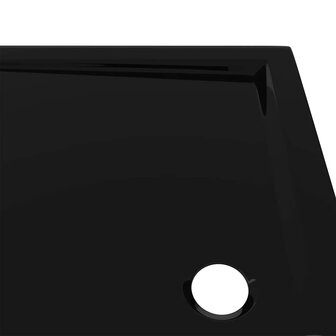 Douchebak rechthoekig 80x100 cm ABS zwart 7
