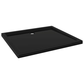 Douchebak rechthoekig 80x90 cm ABS zwart 2