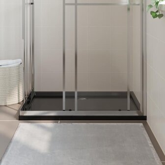 Douchebak rechthoekig 80x120 cm ABS zwart 3