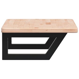 Badkamer wandschap staal en massief eikenhout 5