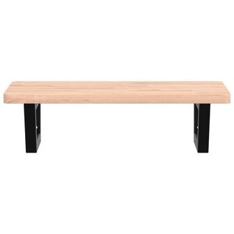 Badkamer wandschap staal en massief beukenhout 4
