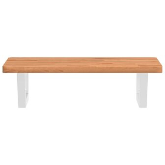 Badkamer wandschap staal en massief beukenhout 4