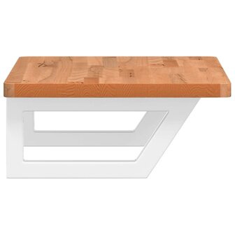 Badkamer wandschap staal en massief beukenhout 5