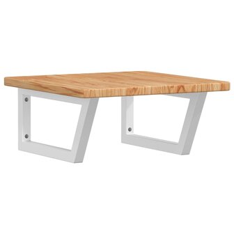 Badkamer wandschap staal en massief eikenhout 2